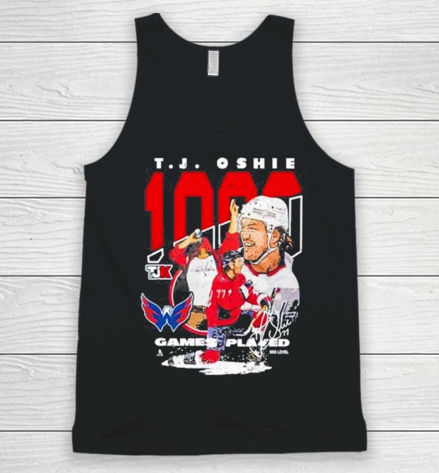 Limited Tj Oshie 1000 Games Played Unisex Tank Top