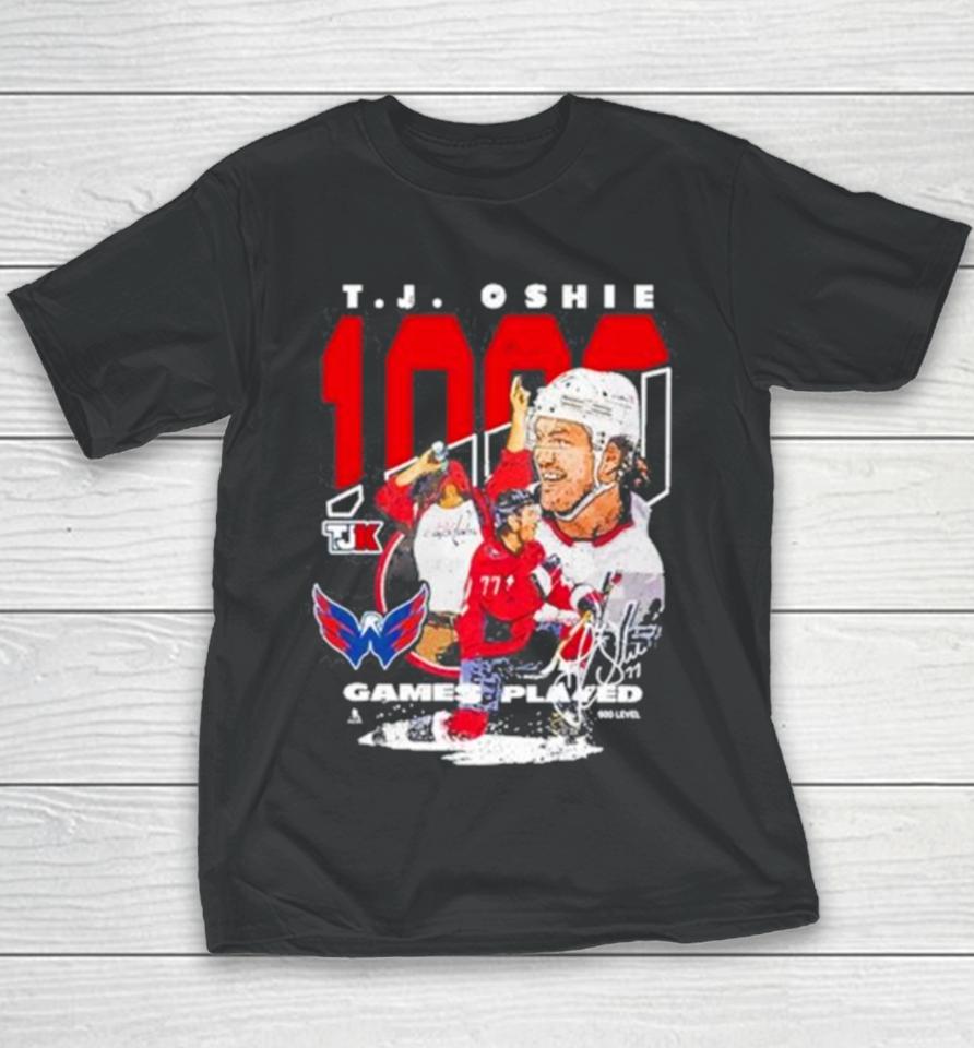 Limited Tj Oshie 1000 Games Played Youth T-Shirt