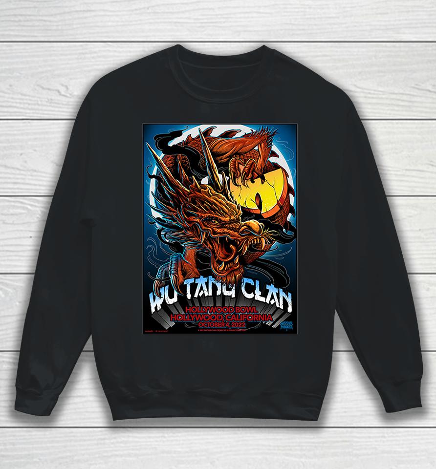 Limited Wu Tang Clan Hollywood October 4 2022 Hollywood Bowl California Sweatshirt