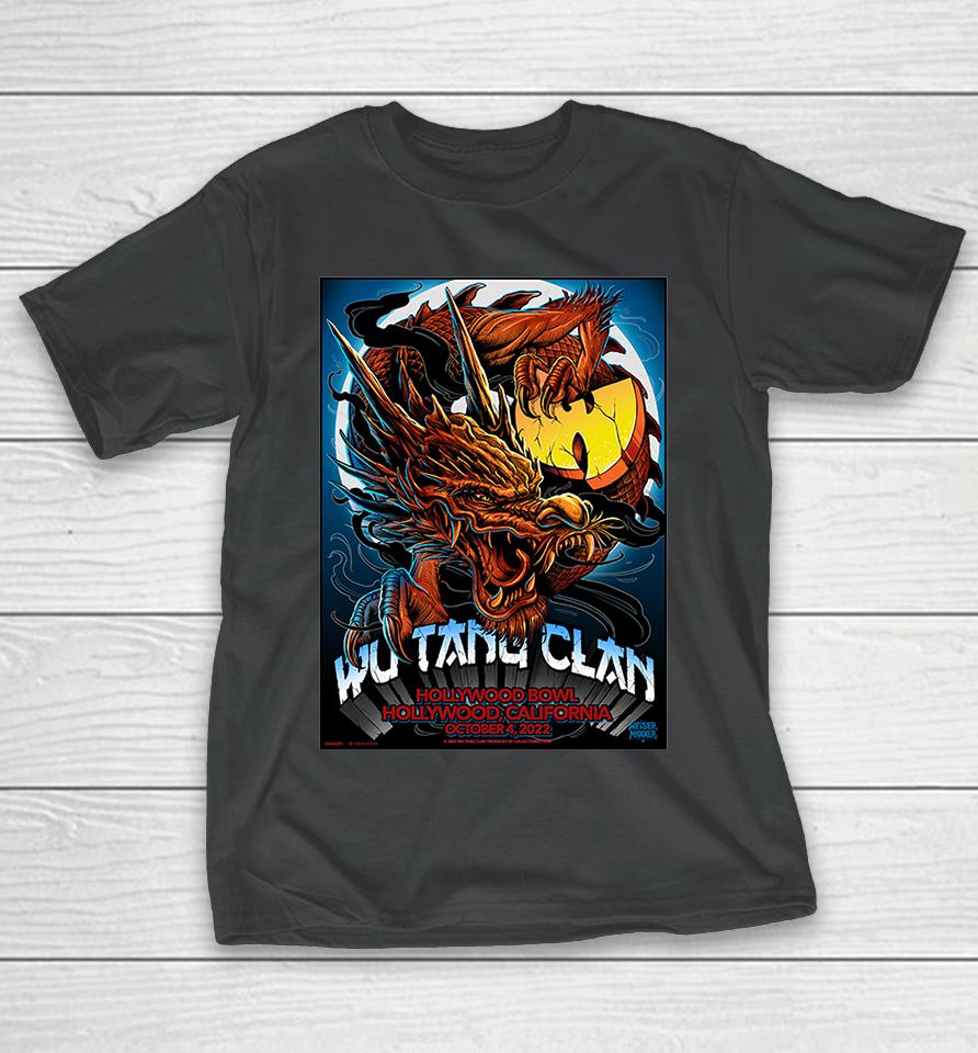 Limited Wu Tang Clan Hollywood October 4 2022 Hollywood Bowl California T-Shirt