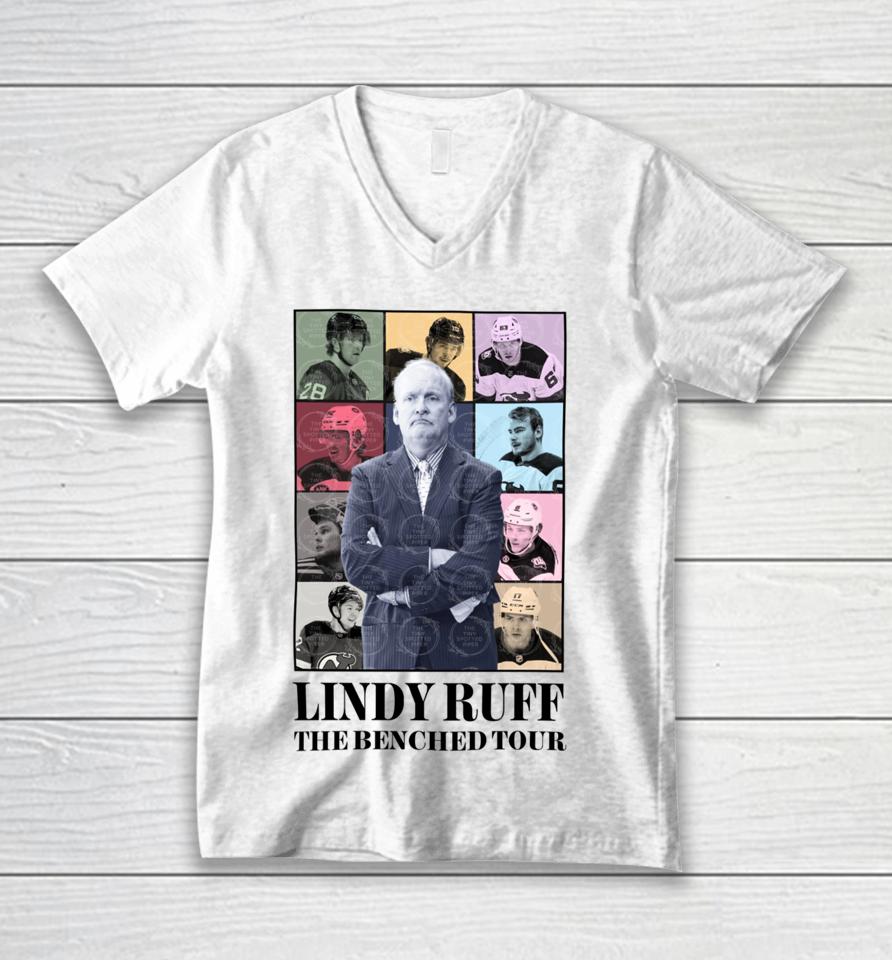 Lindy Ruff The Benched Tour Unisex V-Neck T-Shirt