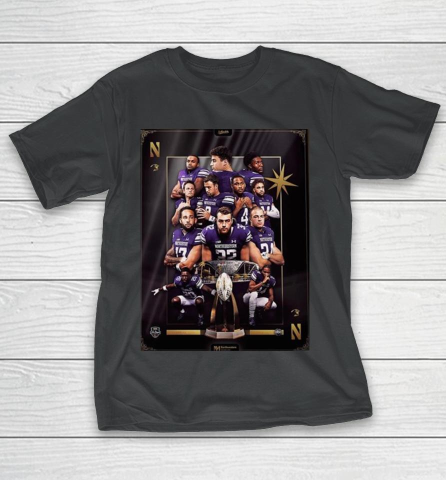 Line Up Northwestern Wildcats Football In The 2023 Srs Distribution Las Vegas Bowl T-Shirt
