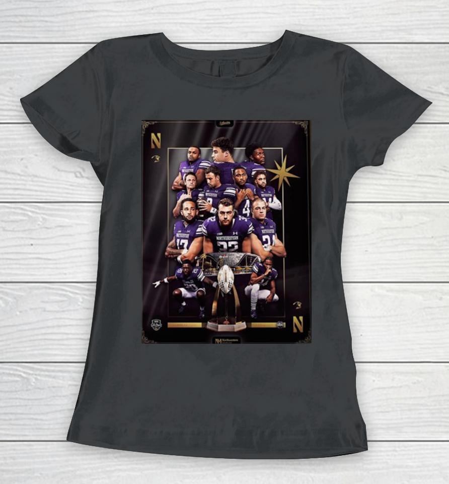 Line Up Northwestern Wildcats Football In The 2023 Srs Distribution Las Vegas Bowl Women T-Shirt
