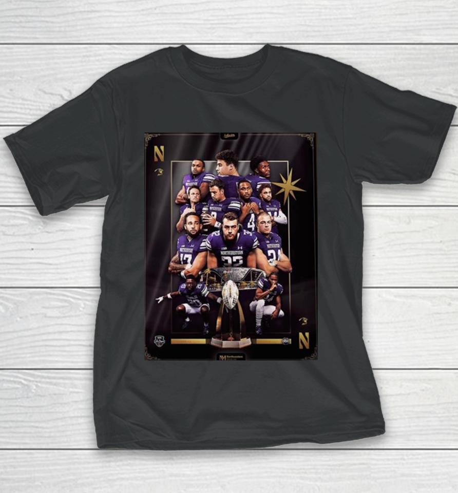 Line Up Northwestern Wildcats Football In The 2023 Srs Distribution Las Vegas Bowl Youth T-Shirt