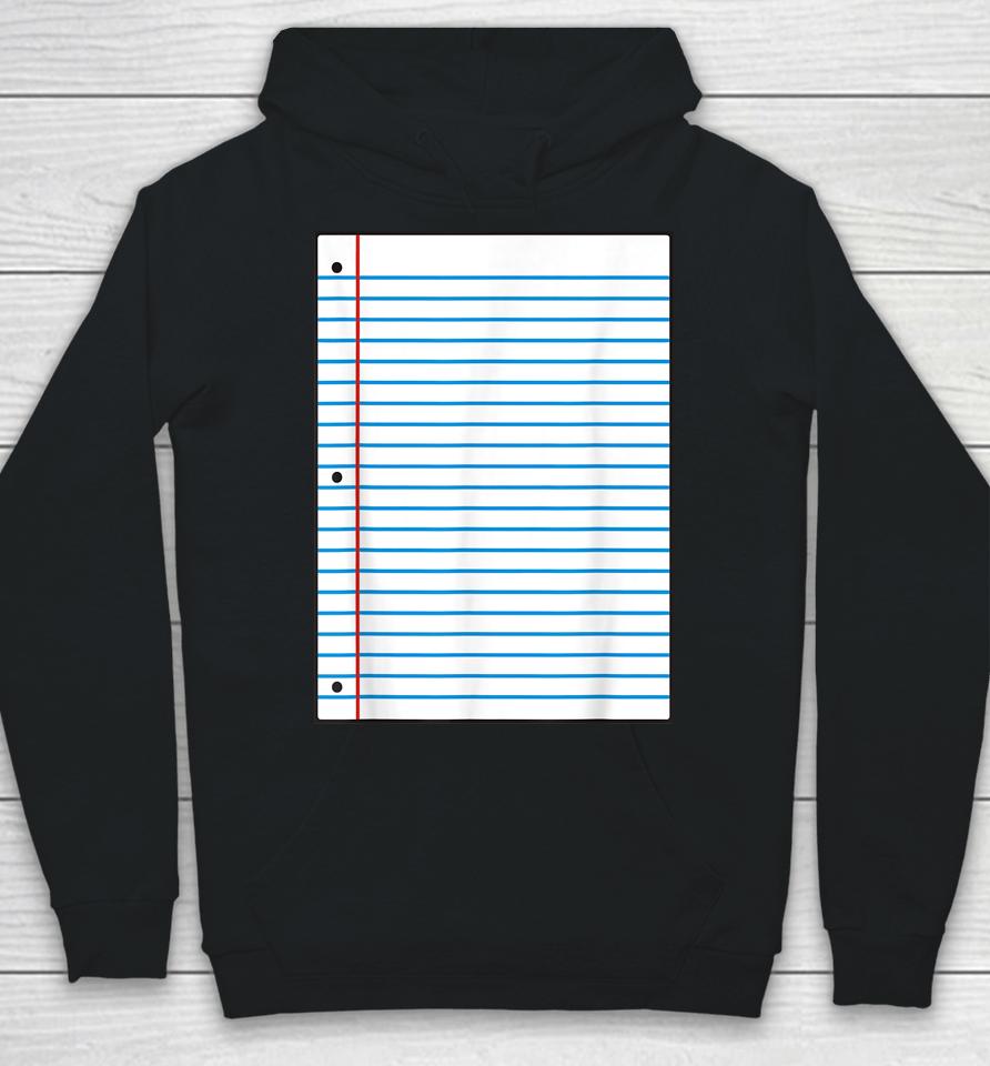 Lined Paper Halloween Costume For Teachers Students Hoodie