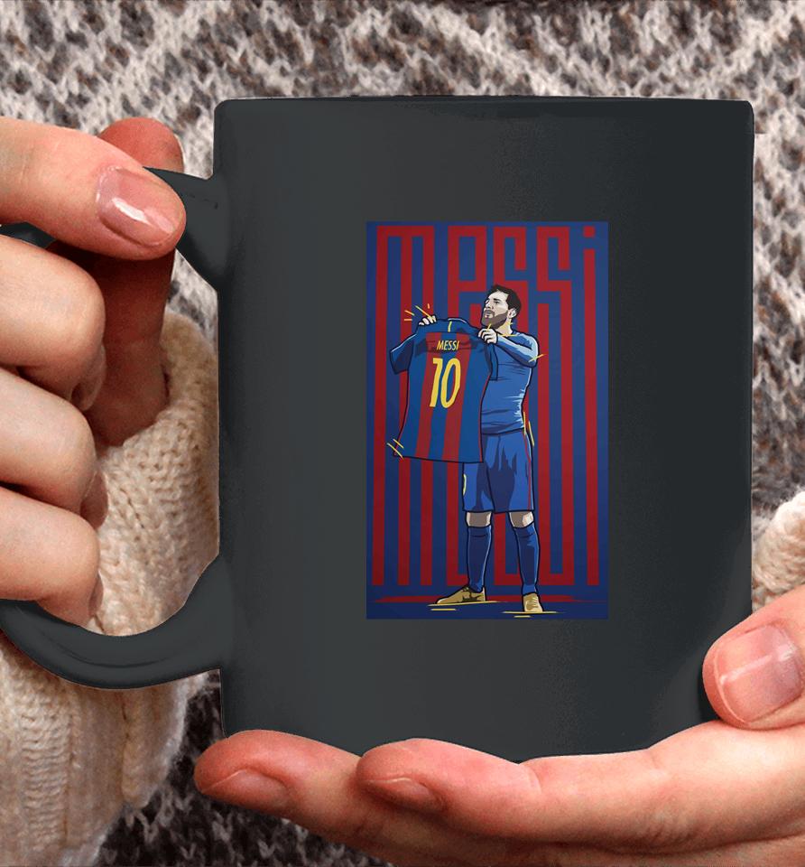 Lionel Messi Celebration Vs Real Madrid Coffee Mug