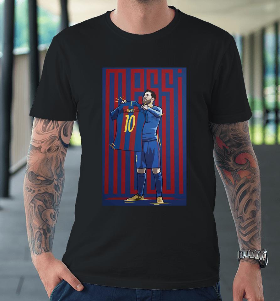 Lionel Messi Celebration Vs Real Madrid Premium T-Shirt