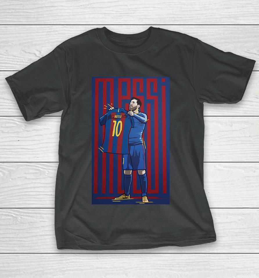 Lionel Messi Celebration Vs Real Madrid T-Shirt