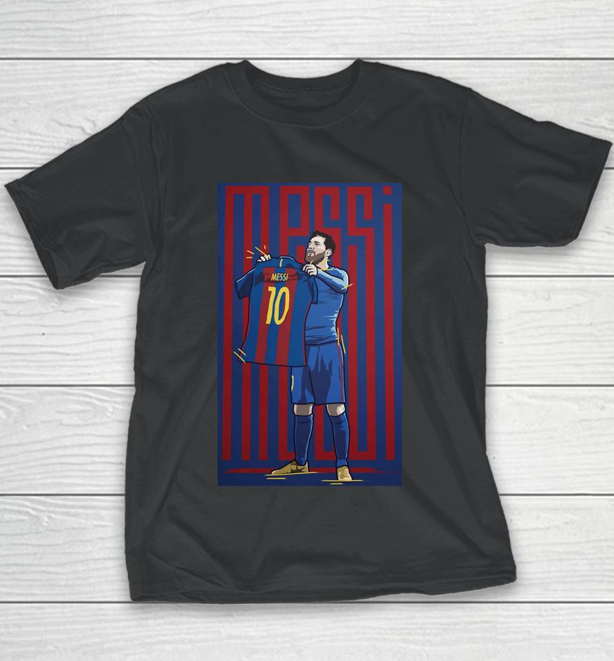 Lionel Messi Celebration Vs Real Madrid Youth T-Shirt