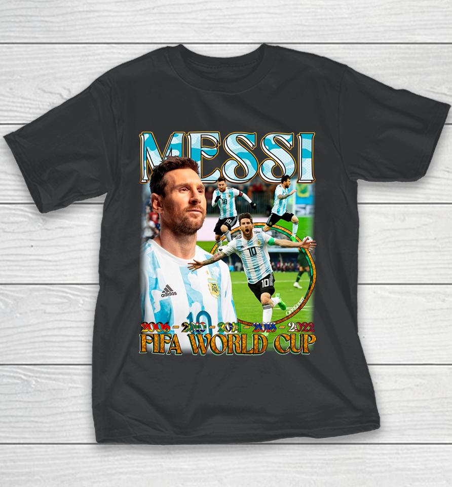 Lionel Messi Fifa World Cup Qatar 2022 Youth T-Shirt