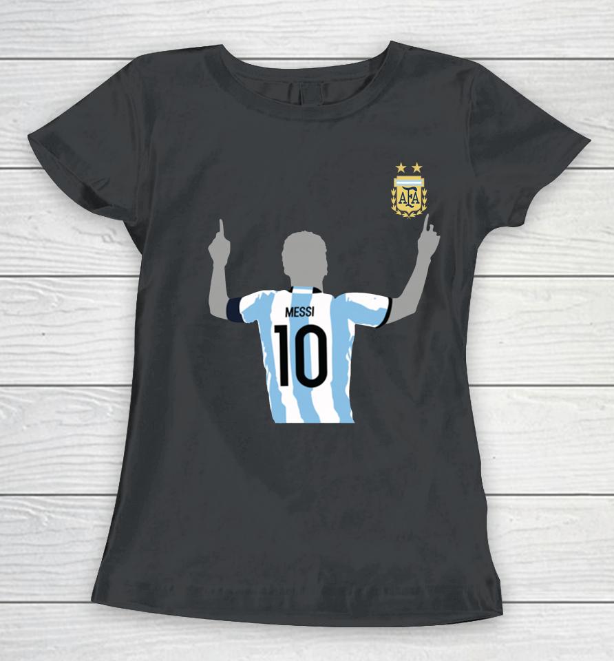 Lionel Messi World Cup Champions Women T-Shirt