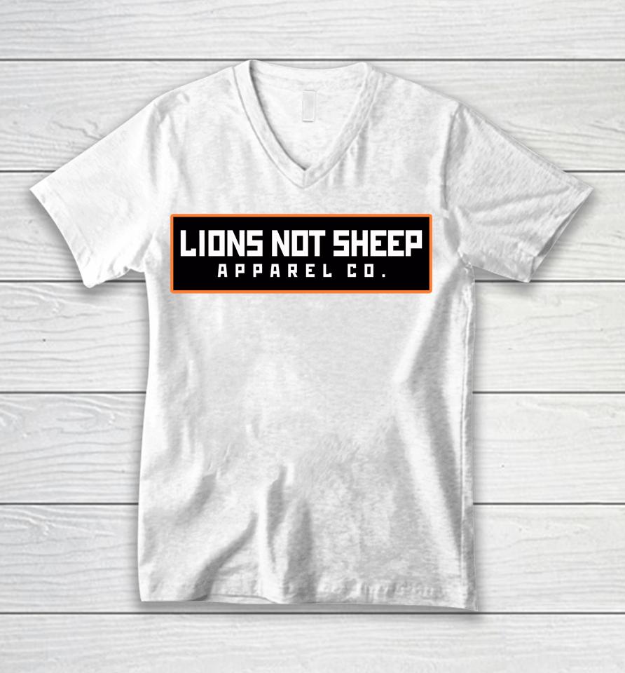 Lions Not Sheep Apparel Co Unisex V-Neck T-Shirt