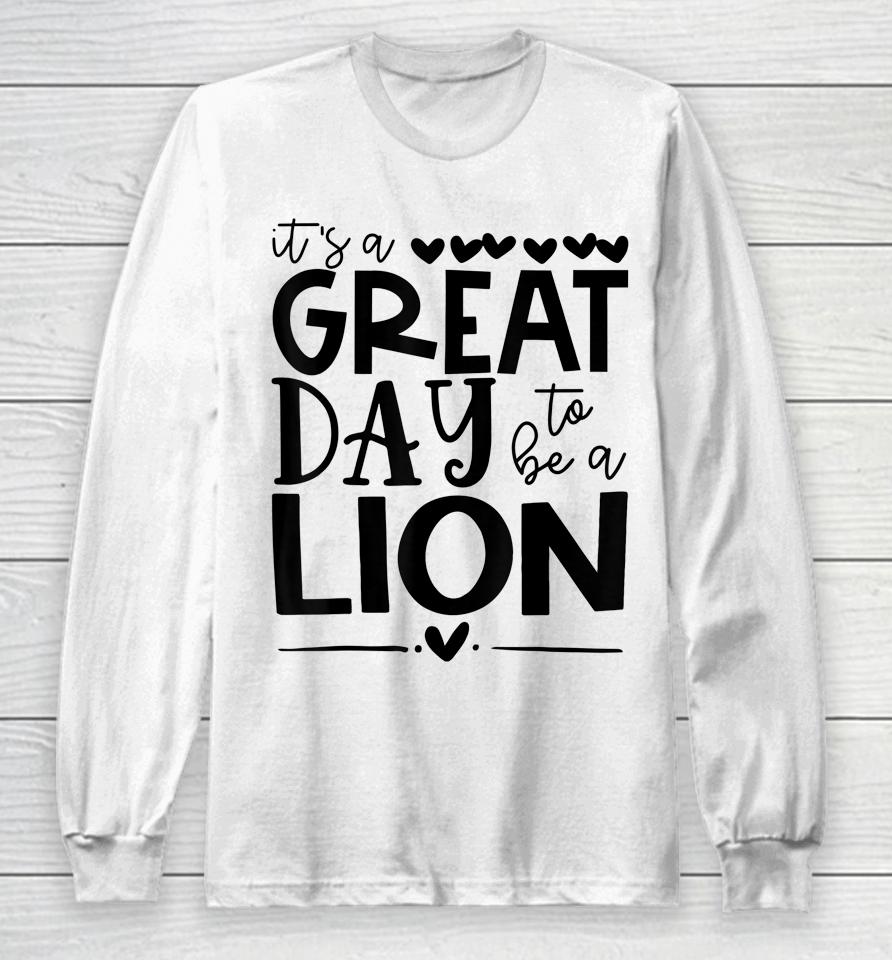 Lions School Sports Fan Team Spirit Mascot Gift Great Day Long Sleeve T-Shirt