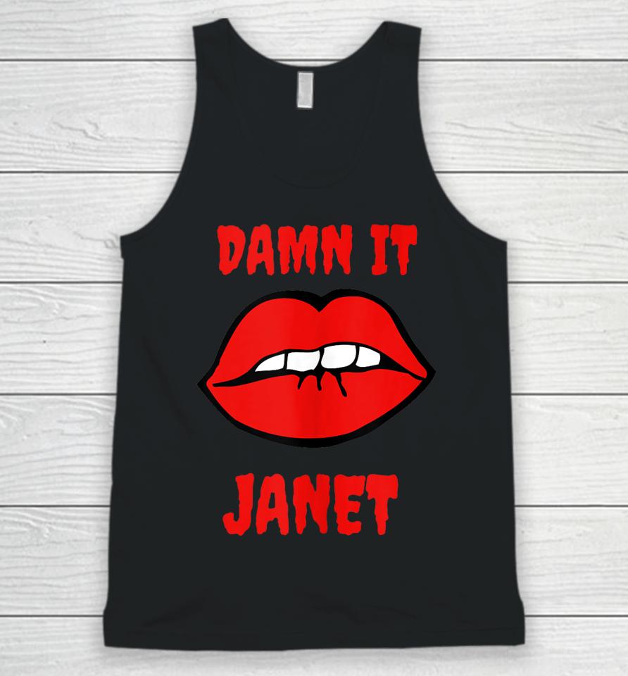 Lips Damn It Janet Song From Rocky Horror Picture Show Unisex Tank Top