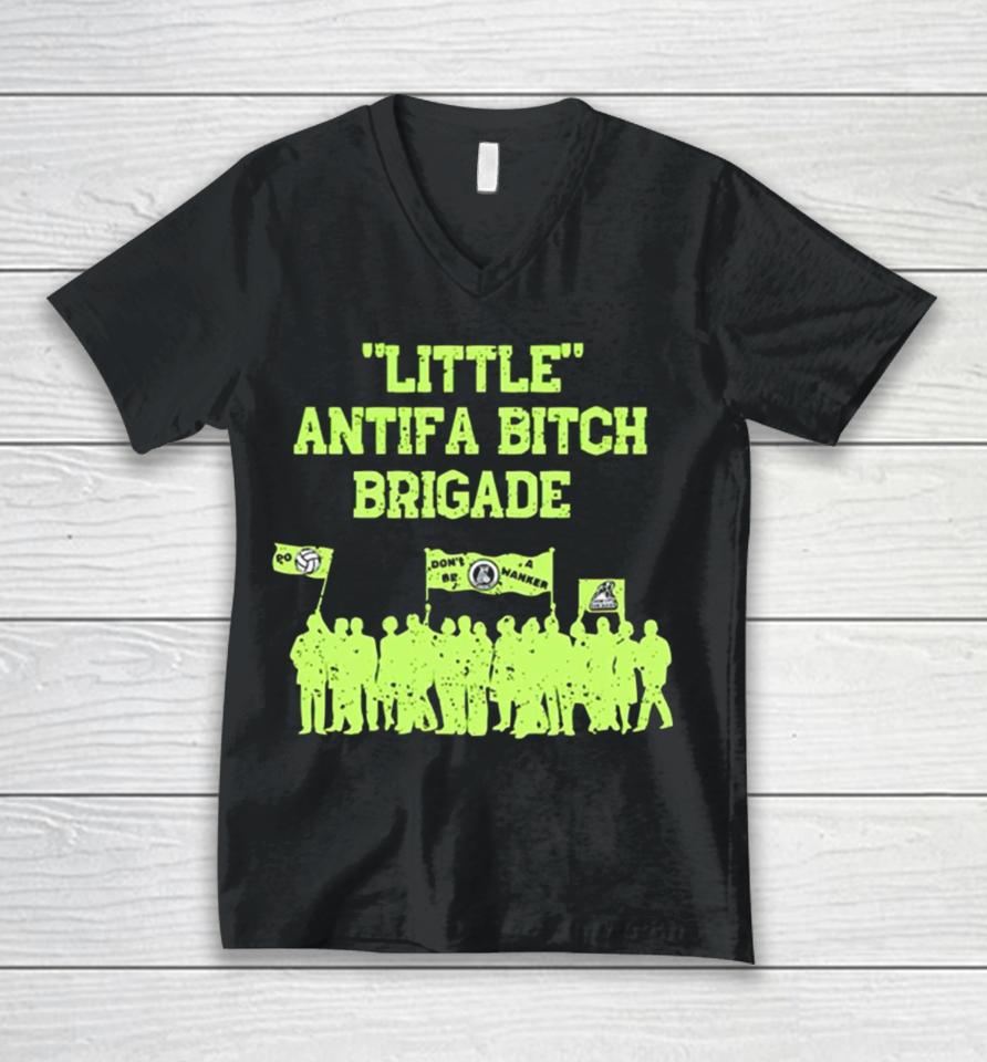 Little Antifa Bitch Brigade Charity Unisex V-Neck T-Shirt