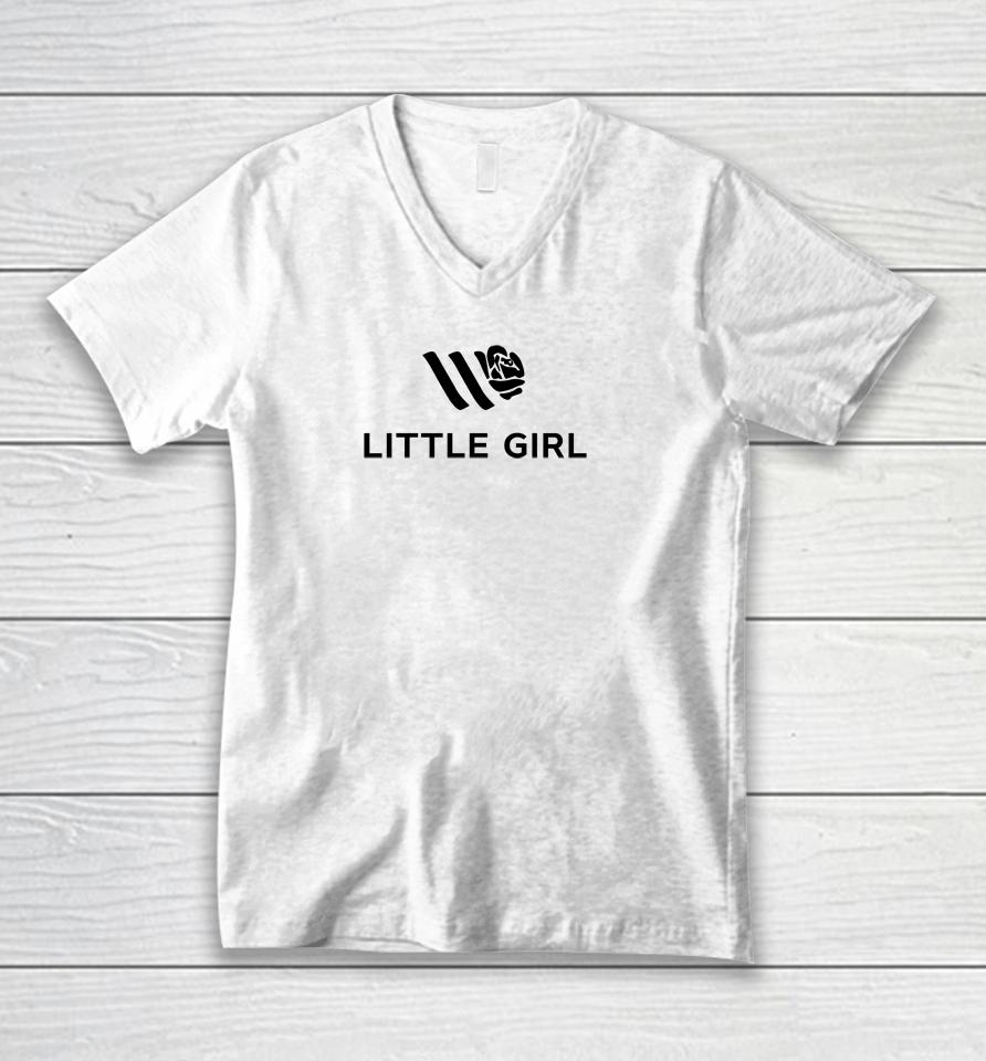Little Girl Unisex V-Neck T-Shirt