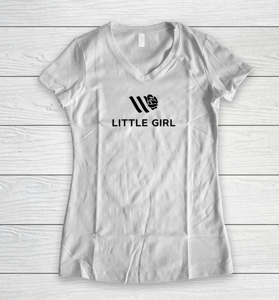 Little Girl Women V-Neck T-Shirt