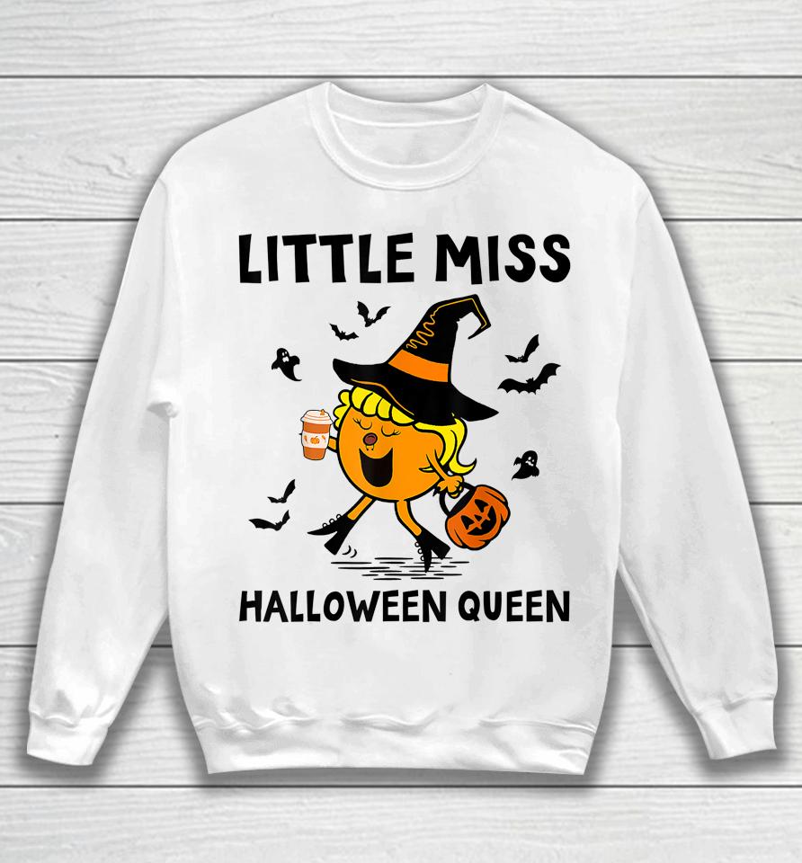 Little Miss Halloween Queen Pumpkin Sweatshirt