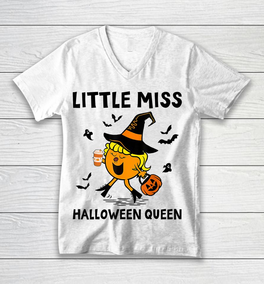 Little Miss Halloween Queen Pumpkin Unisex V-Neck T-Shirt