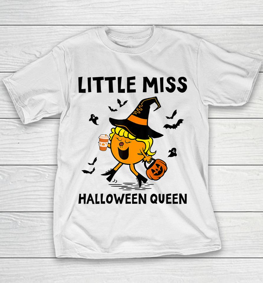 Little Miss Halloween Queen Pumpkin Youth T-Shirt