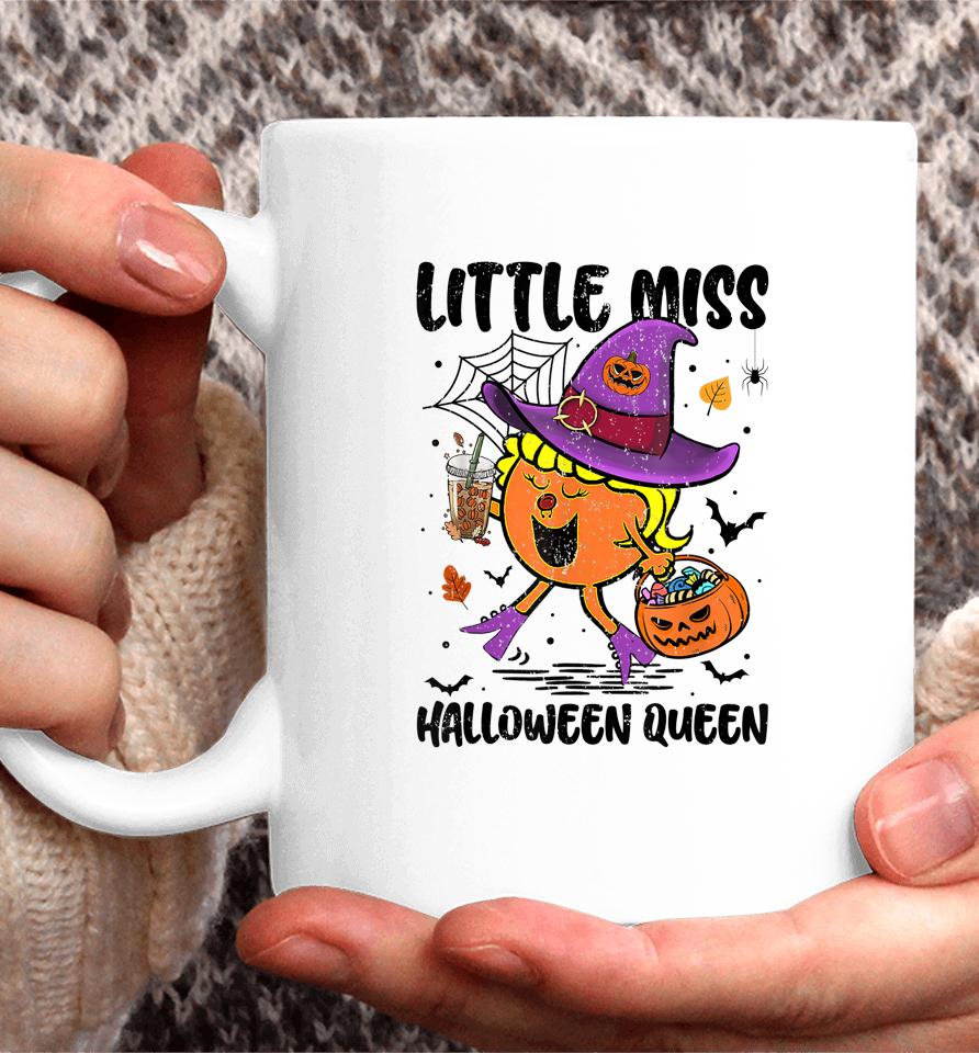 Little Miss Halloween Queen Pumpkin Vintage Coffee Mug
