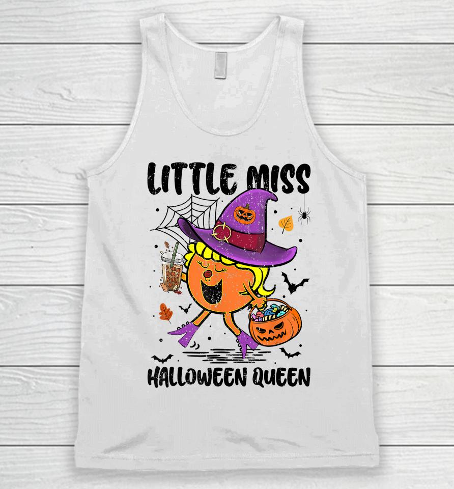 Little Miss Halloween Queen Pumpkin Vintage Unisex Tank Top