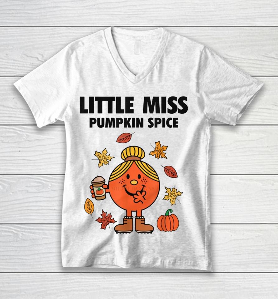 Little Miss Pumpkin Spice Unisex V-Neck T-Shirt