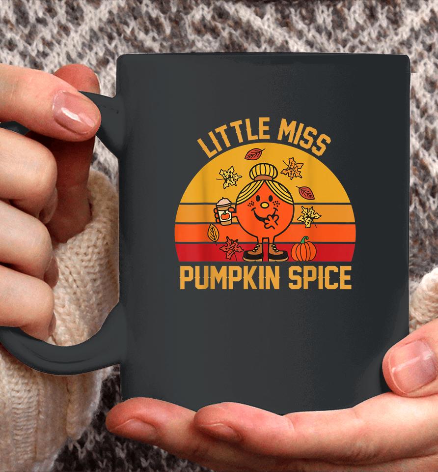 Little Miss Pumpkin Spice Thanksgiving Cool Retro Halloween Coffee Mug