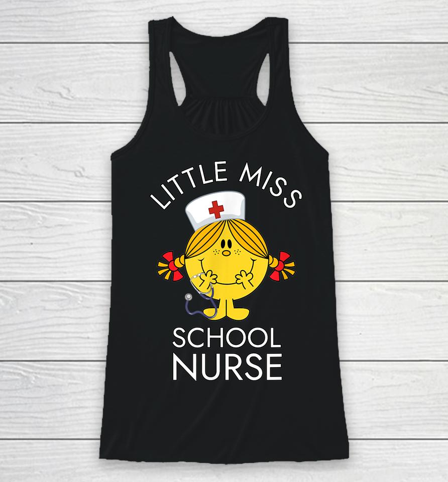 Little Miss School Nurse Lil Ms Registered School Nurse Racerback Tank