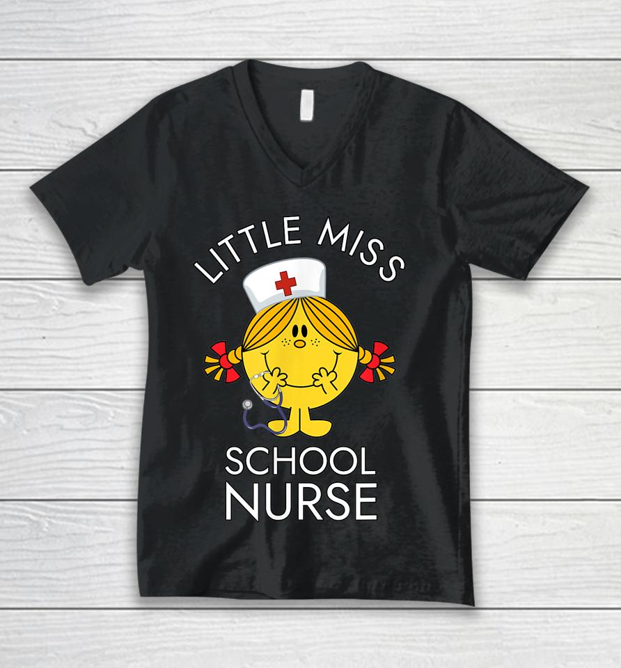 Little Miss School Nurse Lil Ms Registered School Nurse Unisex V-Neck T-Shirt