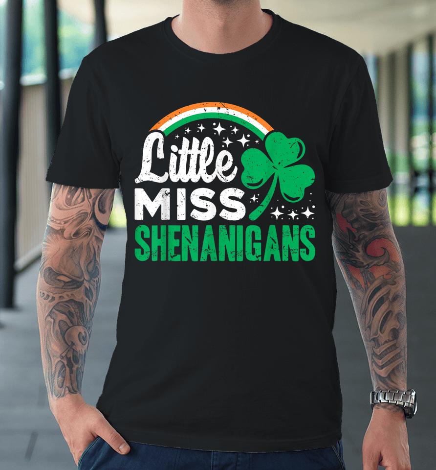 Little Miss Shenanigans Shamrock Clovers Vintage Premium T-Shirt