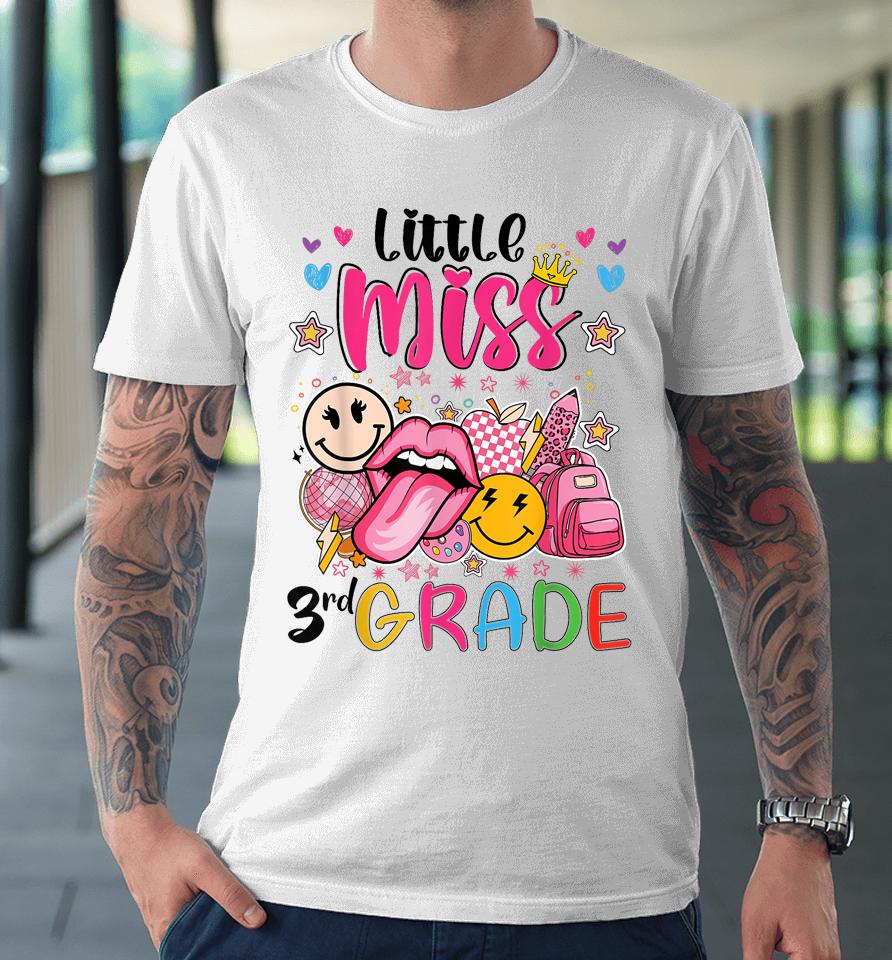 Little Miss Third Grade Girls Back To School 3Rd Grade Premium T-Shirt