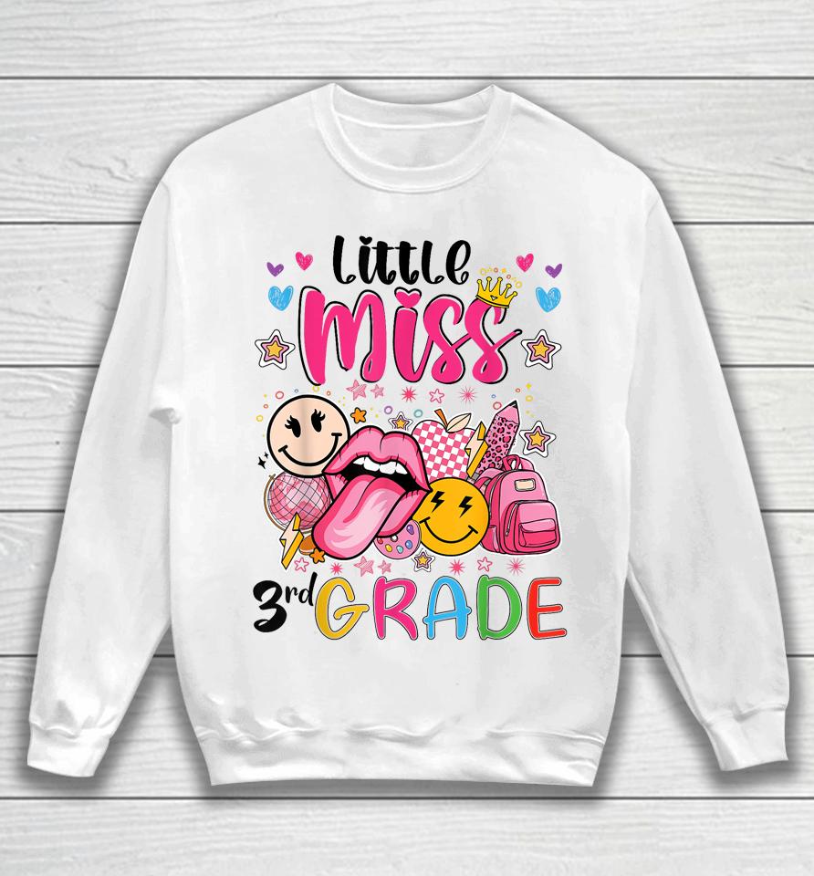 Little Miss Third Grade Girls Back To School 3Rd Grade Sweatshirt