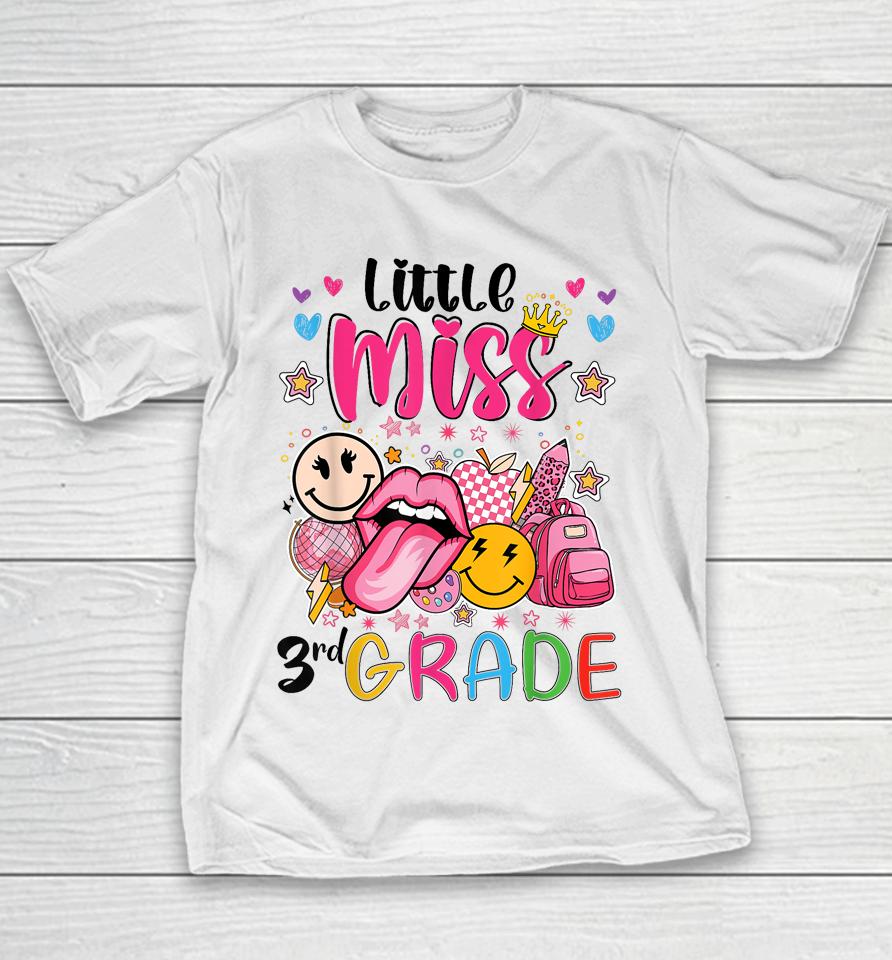 Little Miss Third Grade Girls Back To School 3Rd Grade Youth T-Shirt