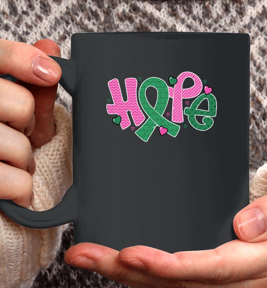 Liver And Breast Cancer Hope October Cancer Awareness Month Coffee Mug