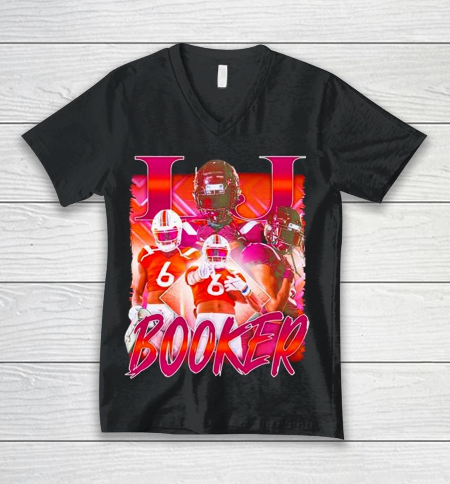 Lj Booker Virginia Tech Hokies Vintage Unisex V-Neck T-Shirt