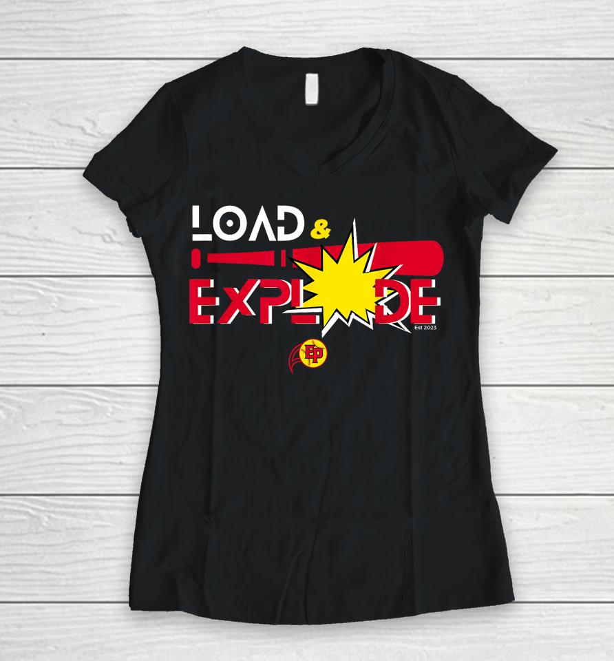 Load &Amp; Explode Ep Softball Women V-Neck T-Shirt