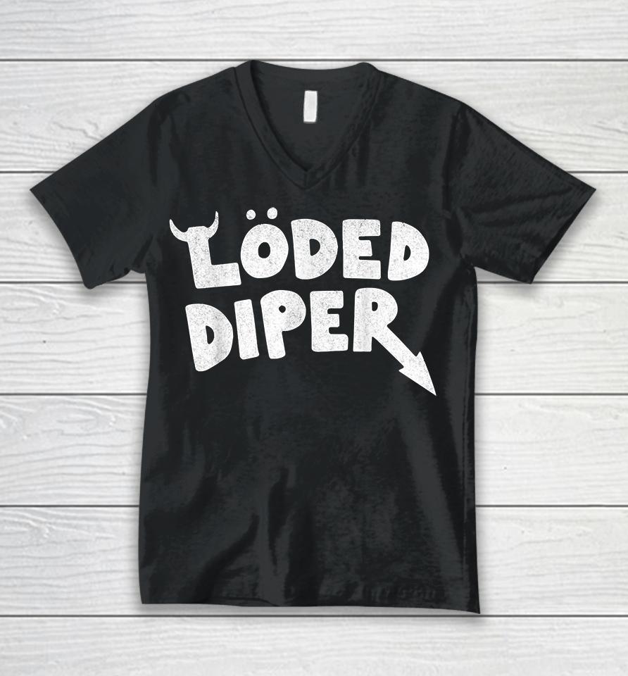 Loded Diaper Unisex V-Neck T-Shirt