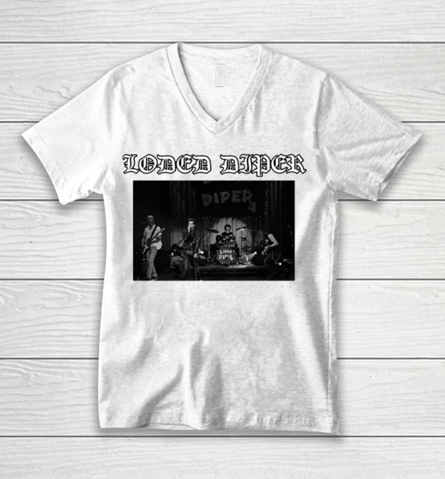Loded Diper Live Black And White Rodrick Heffley Unisex V-Neck T-Shirt