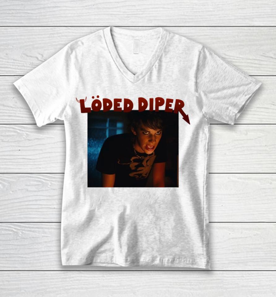 Loded Diper Rodrick Red Logo Rodrick Heffley Unisex V-Neck T-Shirt