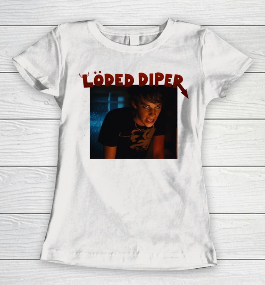 Loded Diper Rodrick Red Logo Rodrick Heffley Women T-Shirt