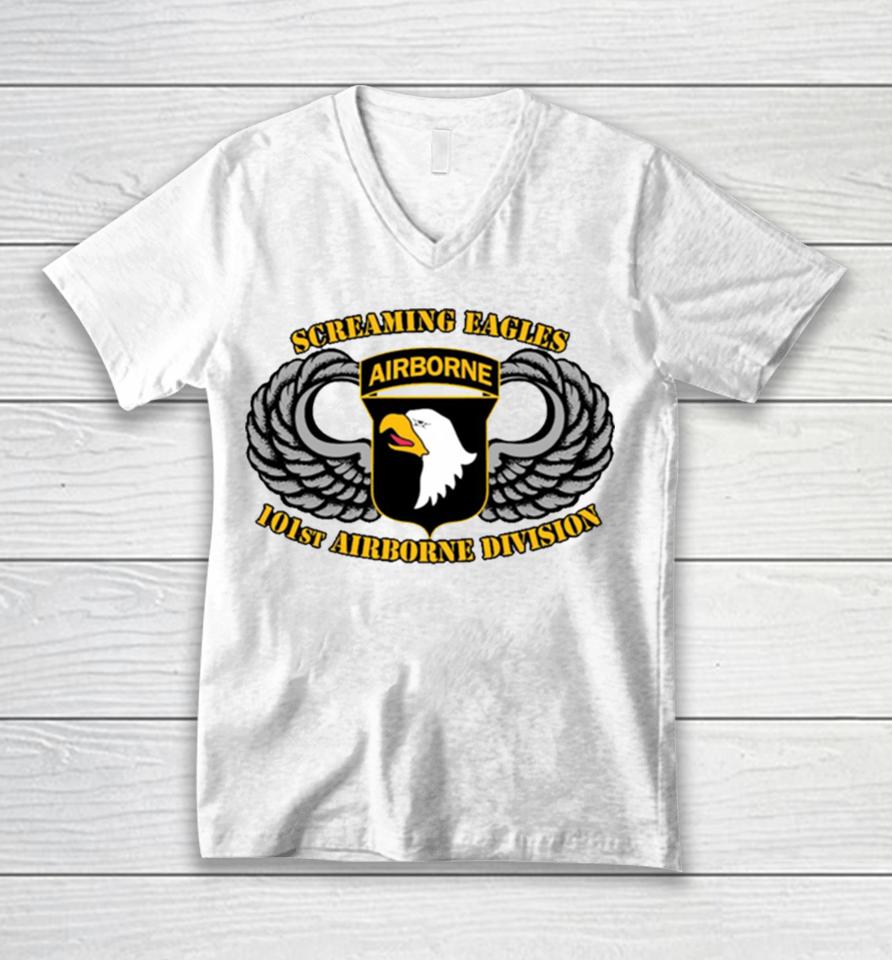 Logo Airborne Division Unisex V-Neck T-Shirt