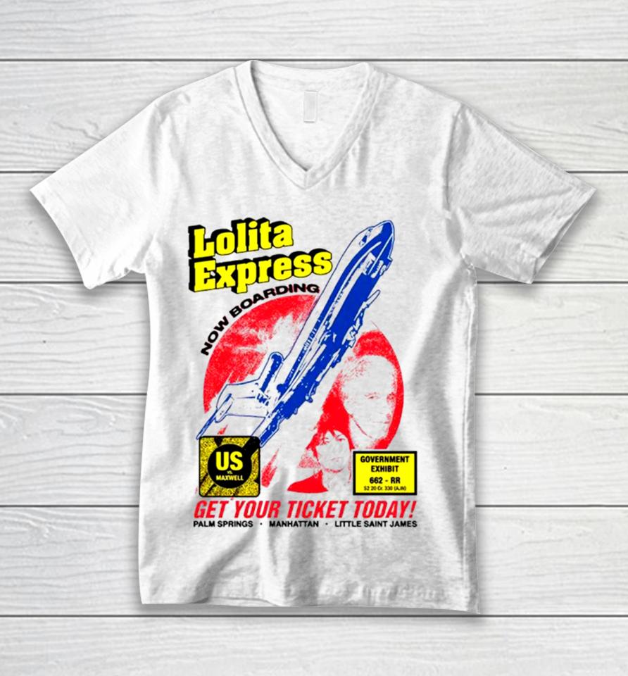 Lolita Express Now Boarding Get Your Tickets Today Unisex V-Neck T-Shirt