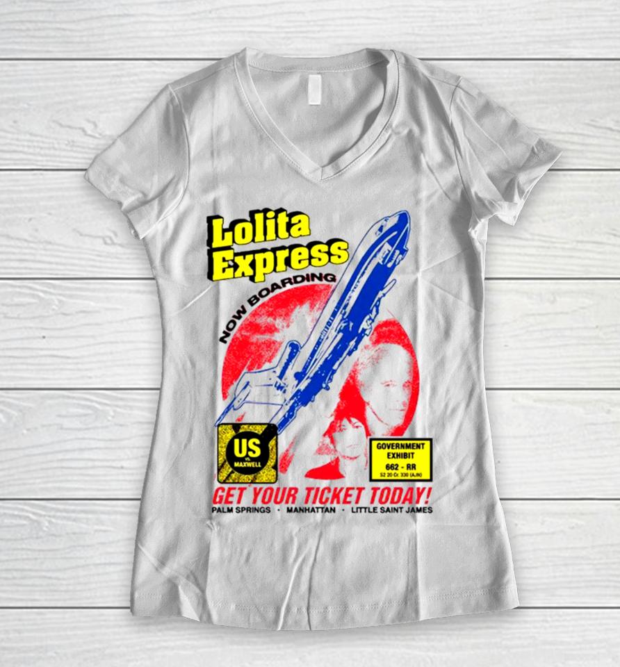Lolita Express Now Boarding Get Your Tickets Today Women V-Neck T-Shirt