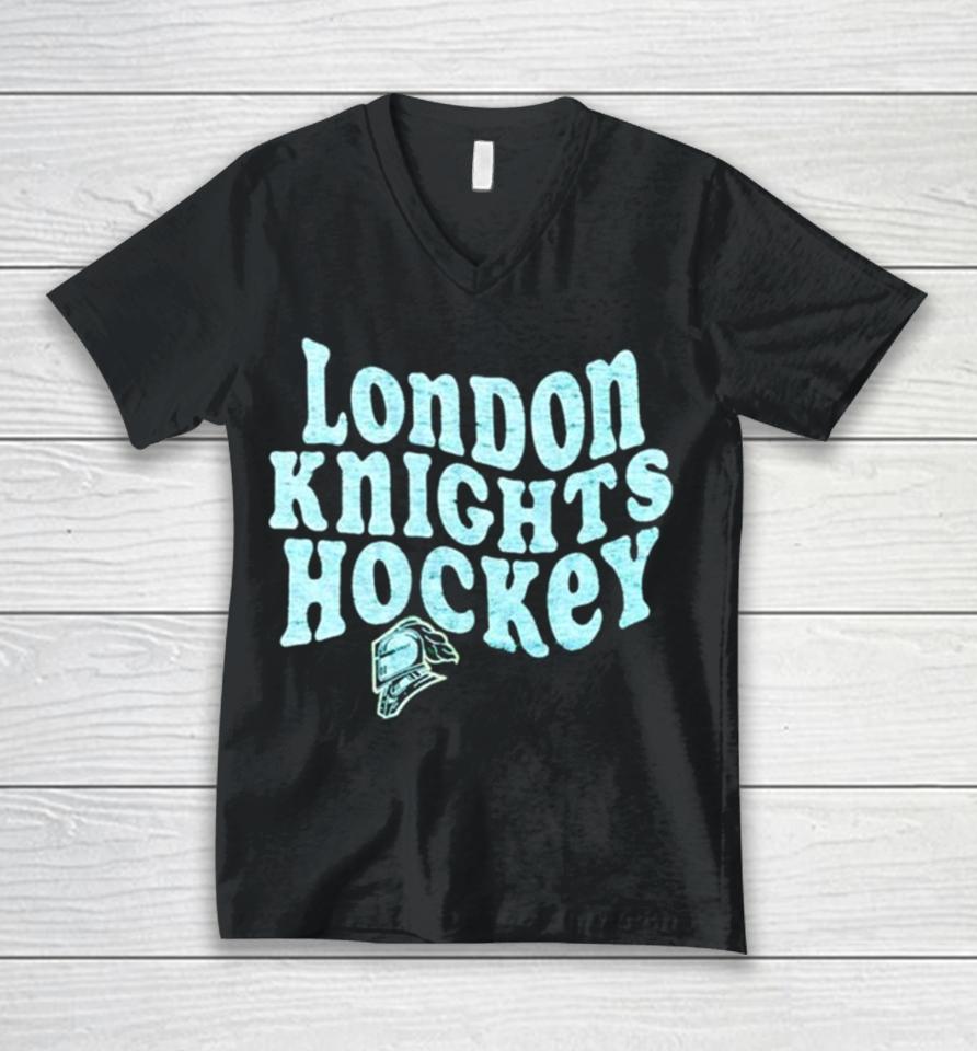 London Knights Hockey Logo Unisex V-Neck T-Shirt