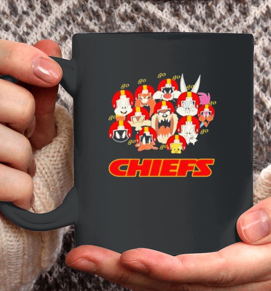 Looney Tunes Characters Go Kansas City Chiefs Coffee Mug