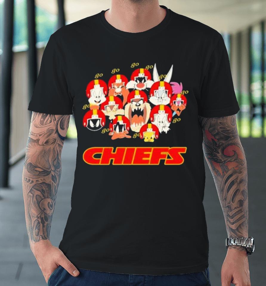 Looney Tunes Characters Go Kansas City Chiefs Premium T-Shirt