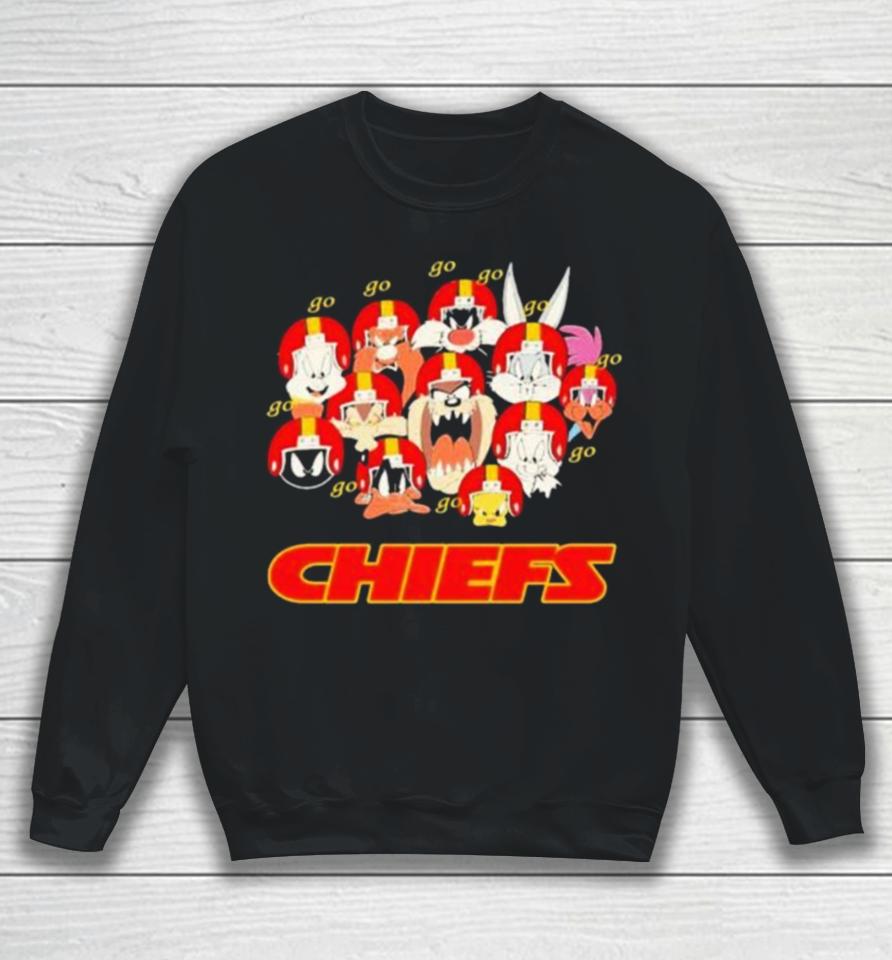 Looney Tunes Characters Go Kansas City Chiefs Sweatshirt