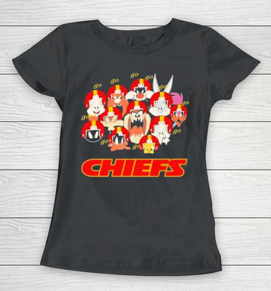 Looney Tunes Characters Go Kansas City Chiefs Women T-Shirt