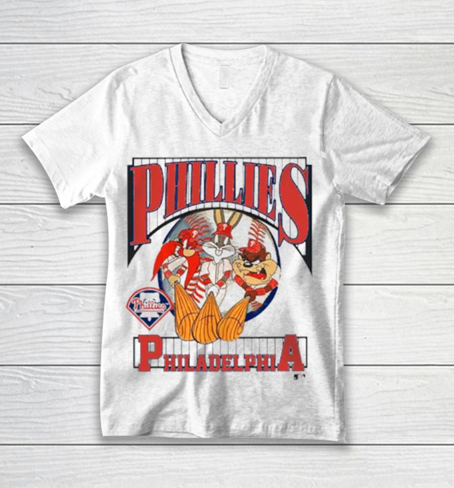 Looney Tunes Phillies Philadelphia Baseball 2023 Unisex V-Neck T-Shirt